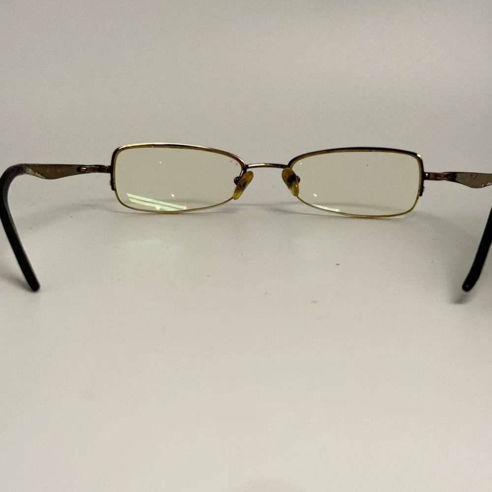 Oscar de la Renta OS 511 209 Brown Metal Rectangle‎ Eyeglasses 52-18-135 Womens
